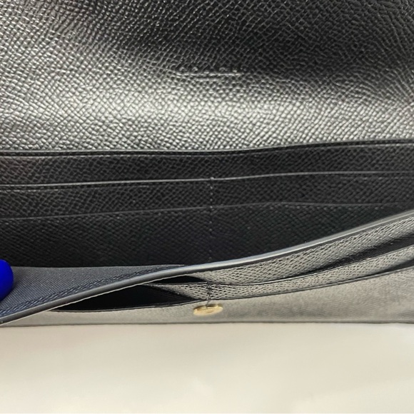 Coach Black Leather Slim Wallet Minimalist Design- NWT - Picture 9 of 11